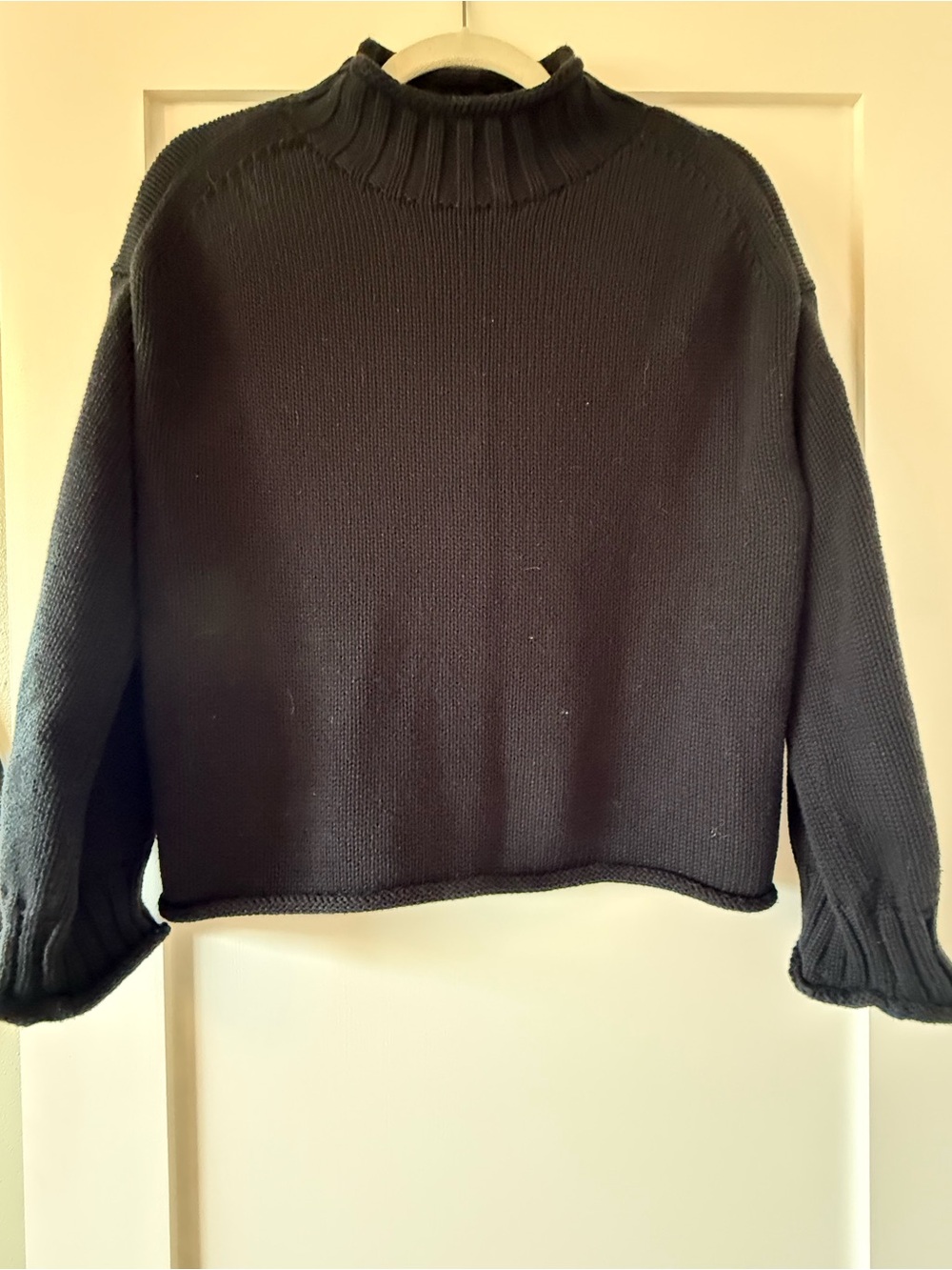 J. Crew Black Rollneck Sweater - XXS